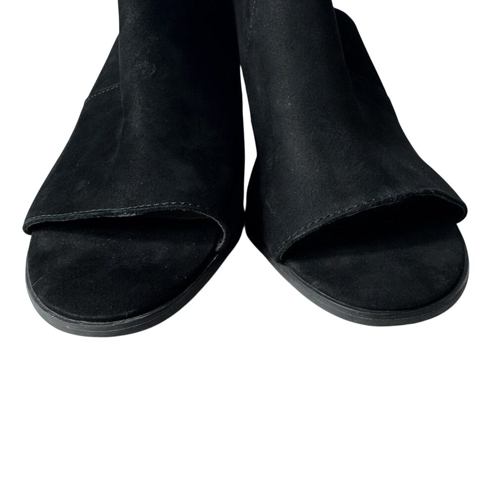 Vionic Black Peep Toe Ankle Boots 8.5 Chunky Heel Comfort Sandals - Picture 4 of 6